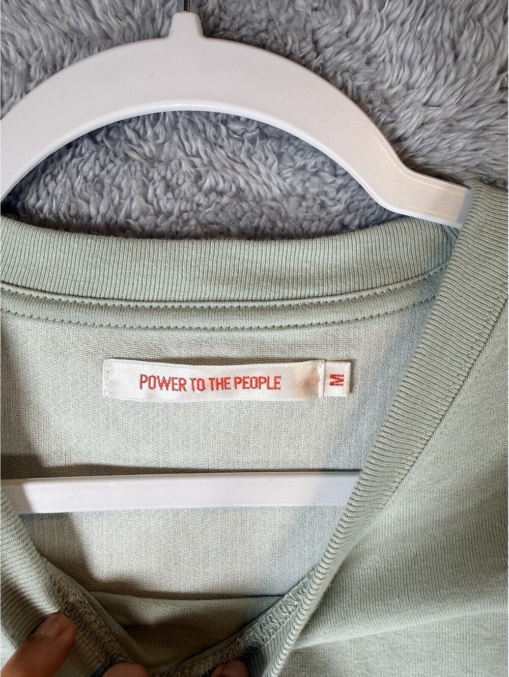 Power To The People Japan Bonsai Embroidered T Shirt Mint Green Mt Fuji Size M - Picture 3 of 9